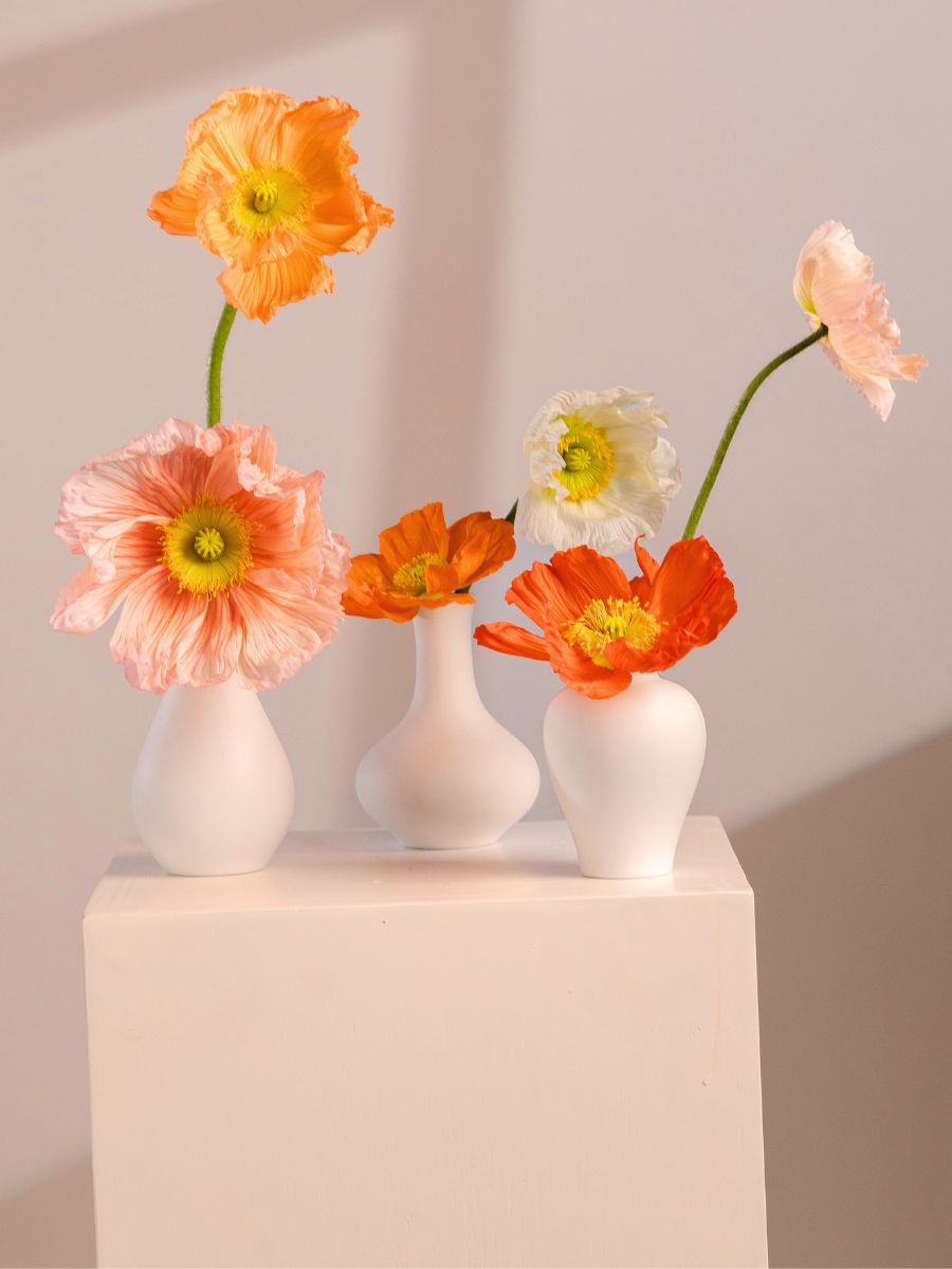 Poppies in vases by Floraprima