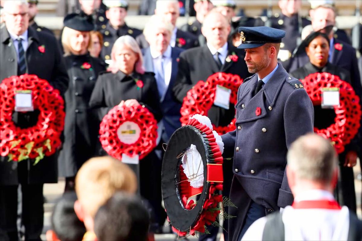 Royal Family with red poppies