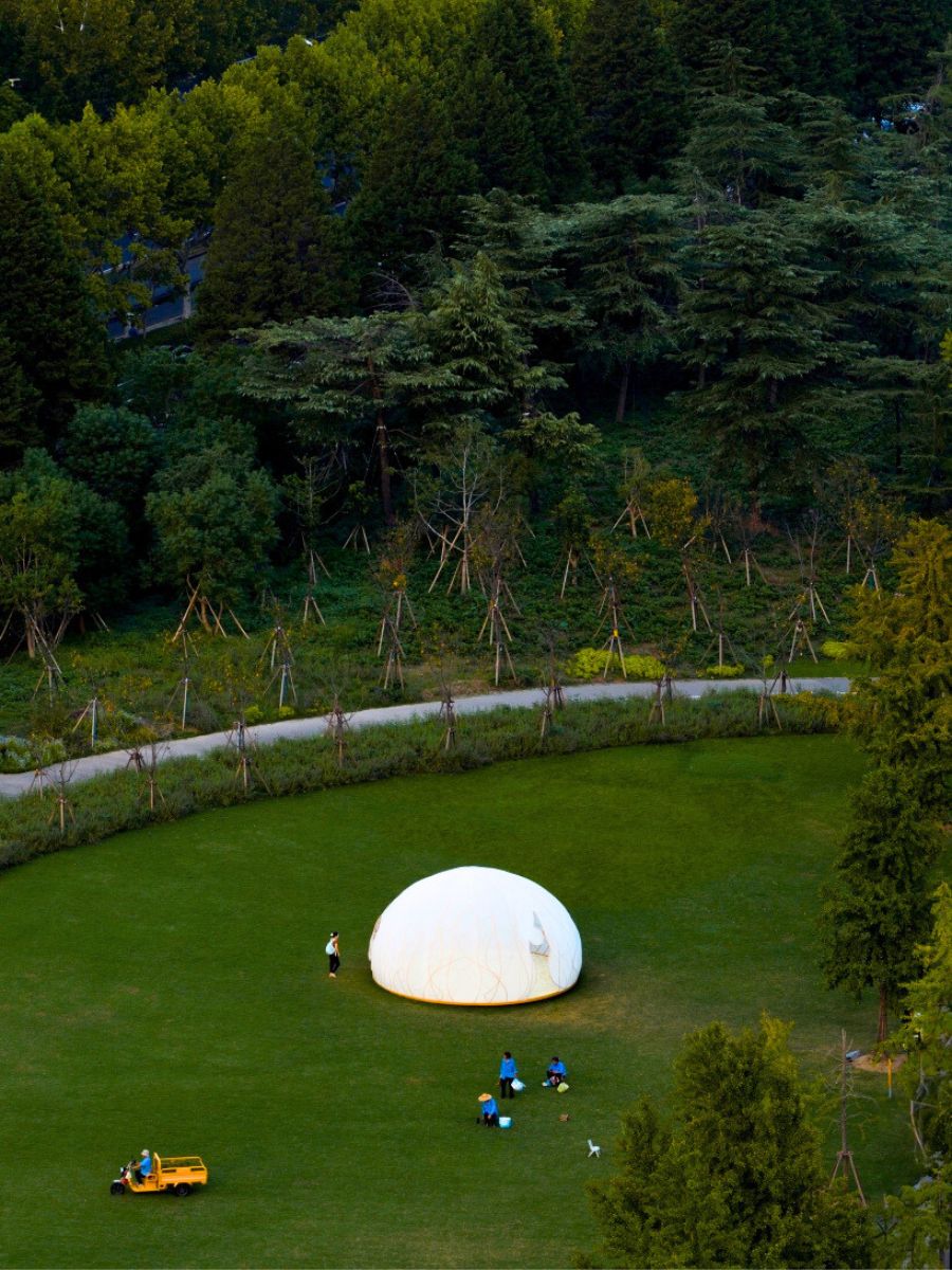 The dome in the middle of nature