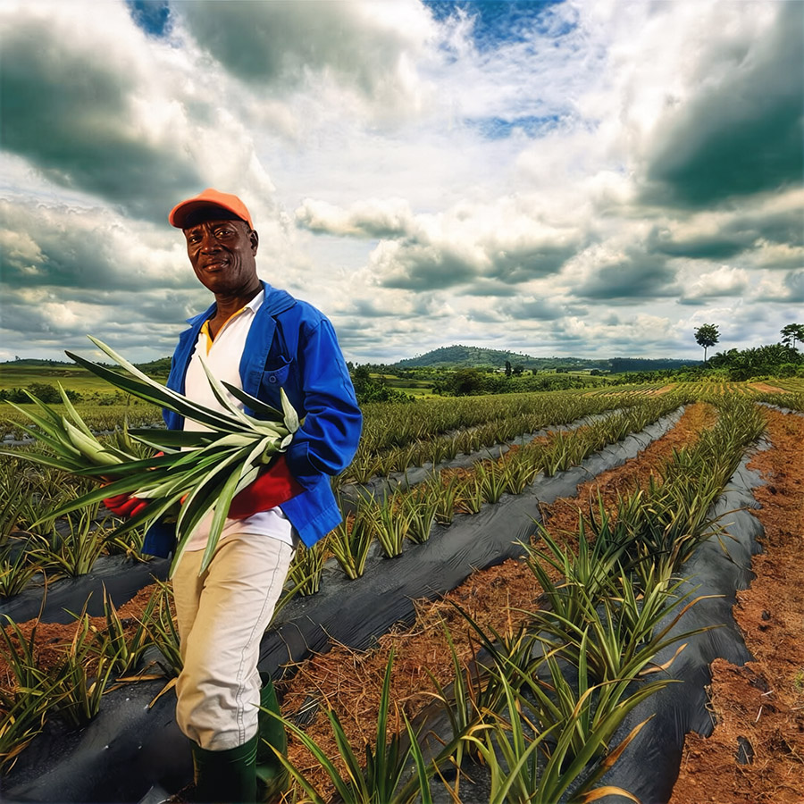 Fairmiles Growing pineapples in Ghana