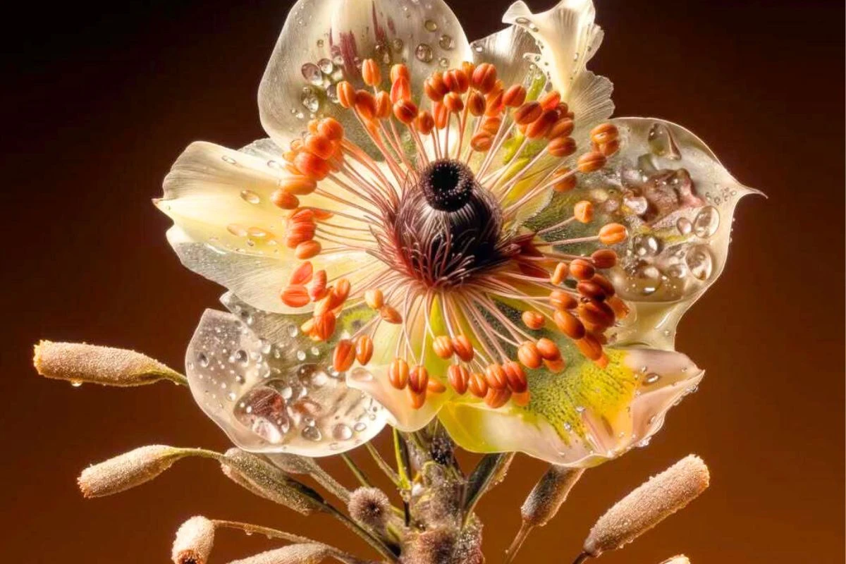 Butterfly on flower digital art