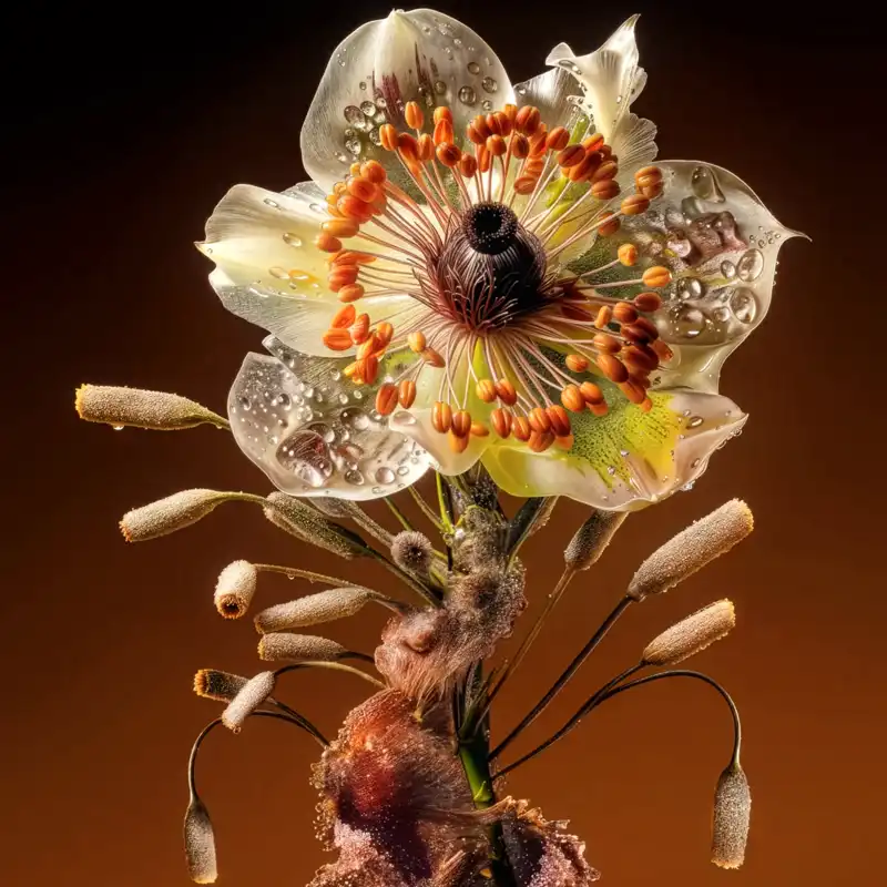 Butterfly on flower digital art