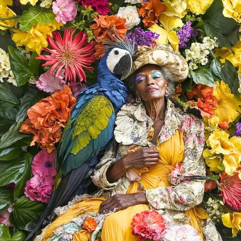 Jonas Peterson's Botanical Splendor Through AI-Generated Floral Art