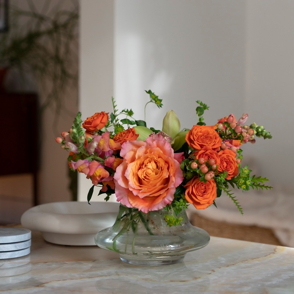 Orange and Pink Flower Arrangement