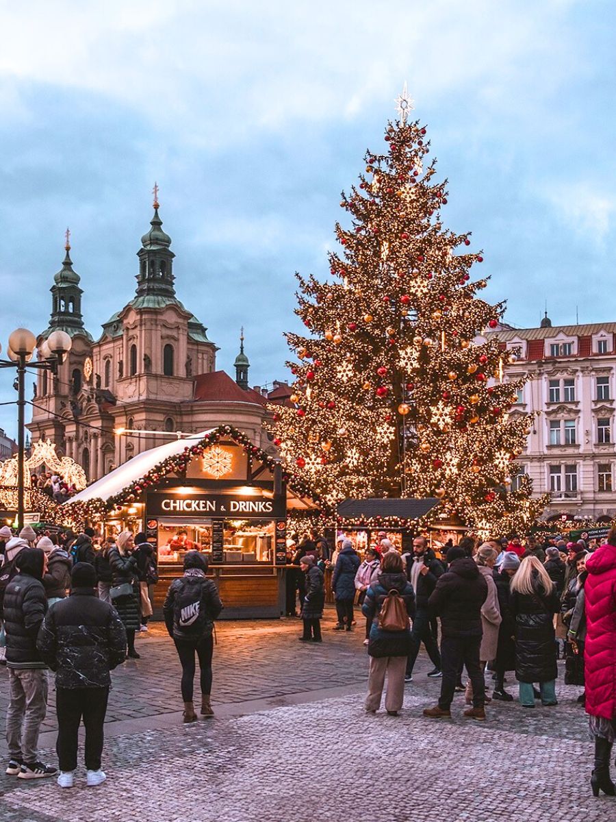 Christmas market in Czech Republic - Prague’s Old Town Square, where the Christmas market is set up