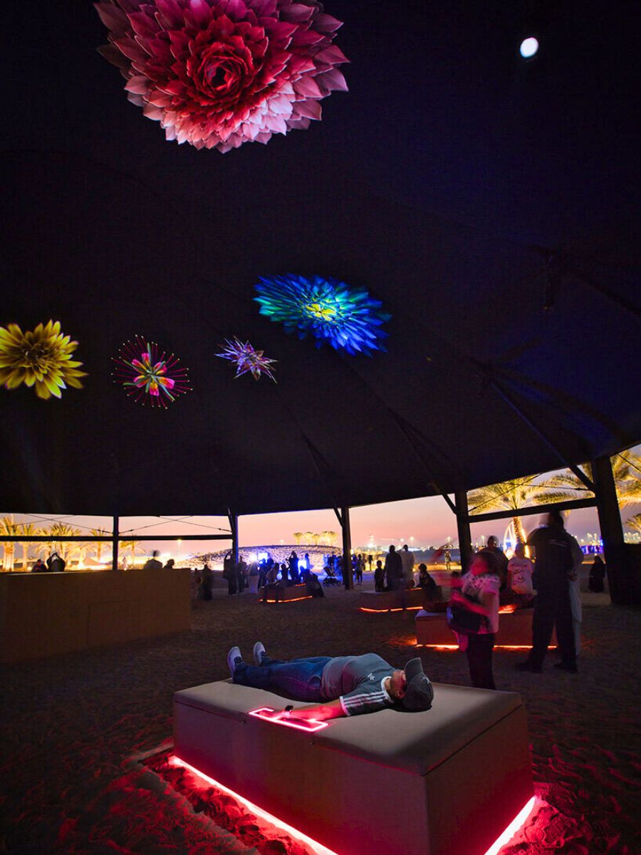 Immrsive experience with flowers in Abu Dhabi