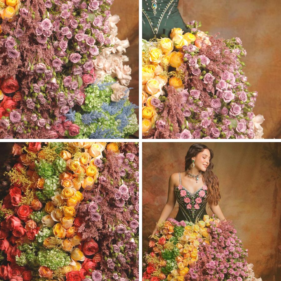 The Barranquilla Queen with her floral dress