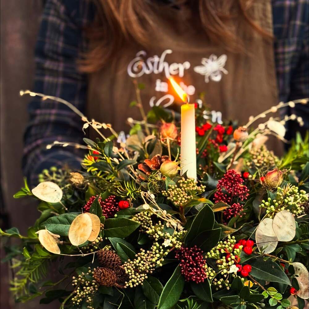 Holly flower arrangement - December birth month fower