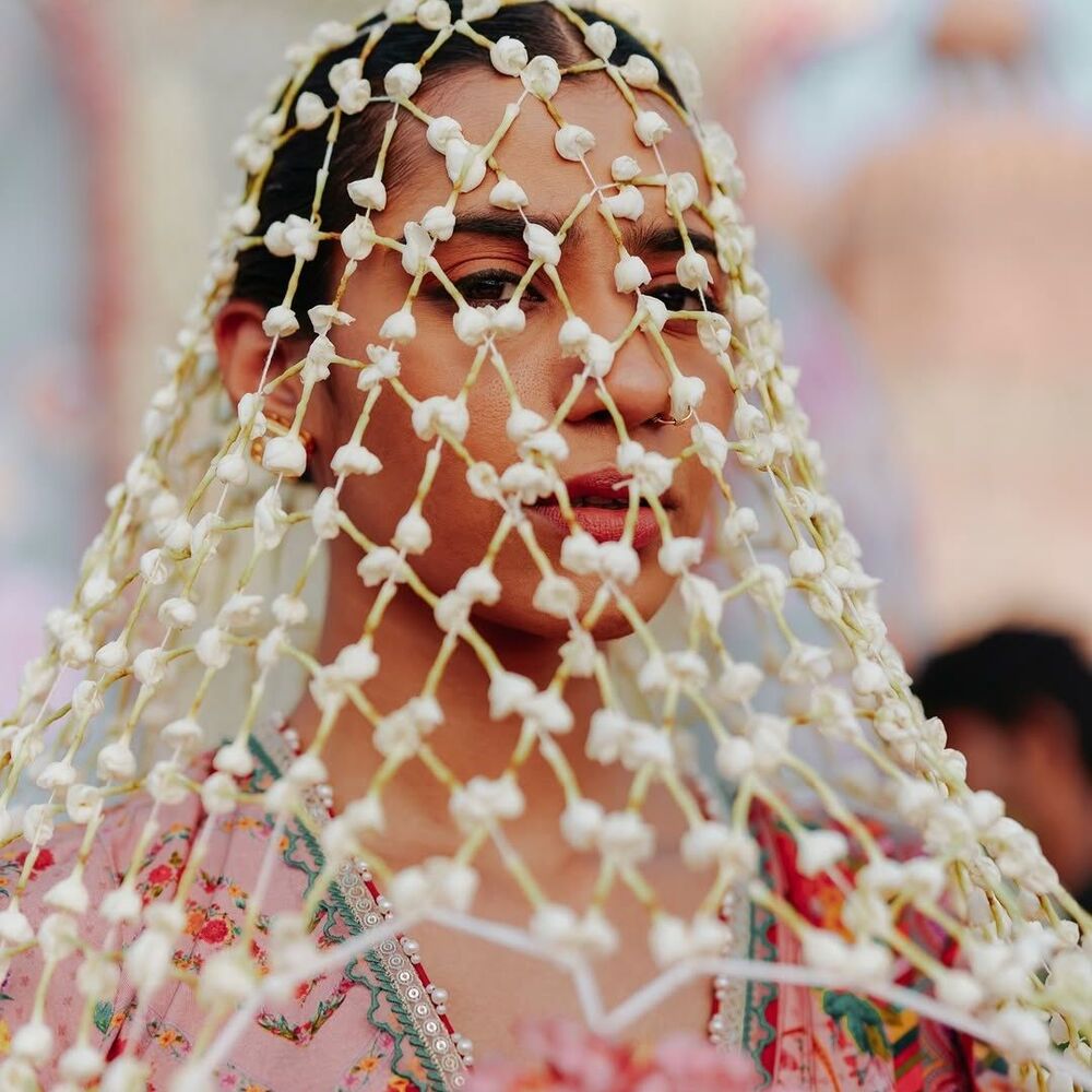 Women wear flower dupata