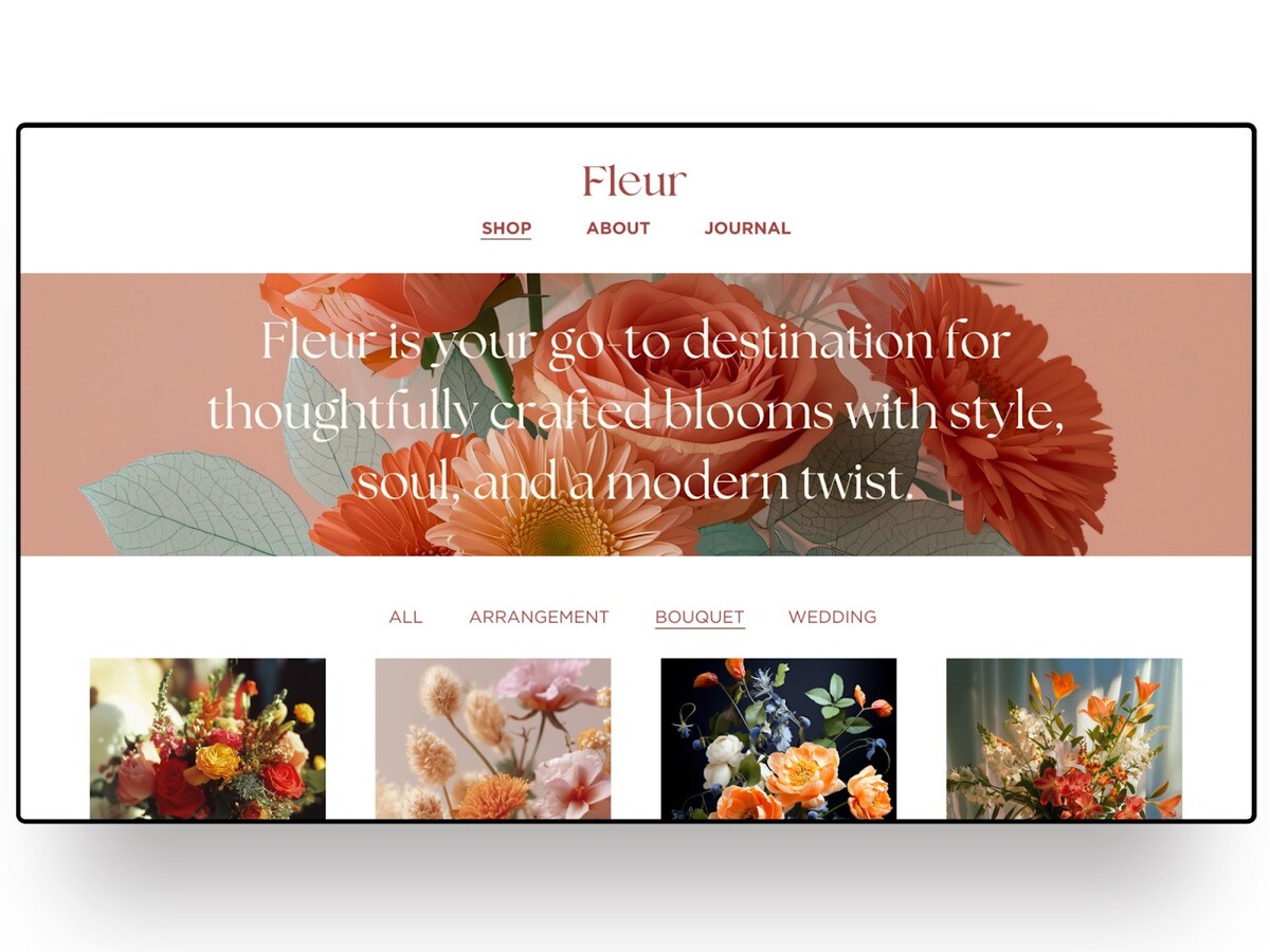 Online flower shop website design
