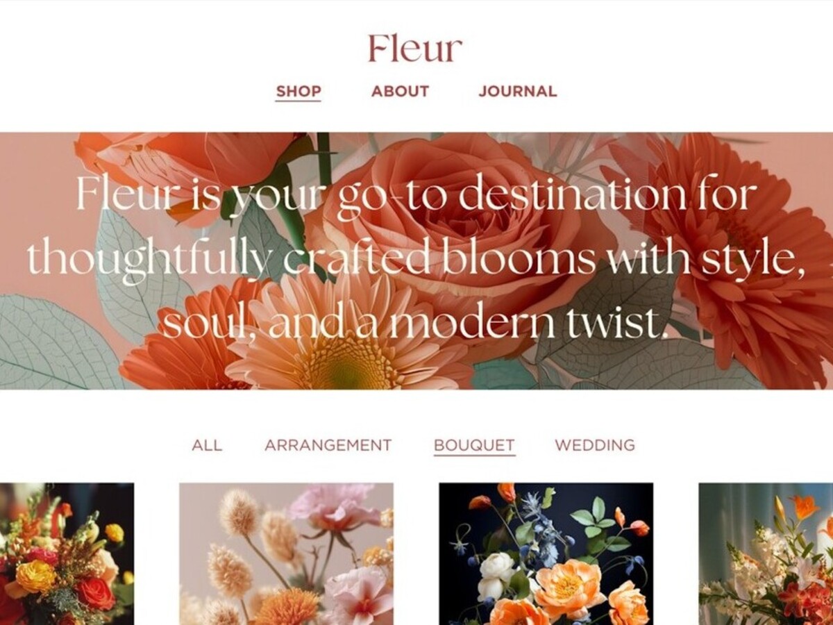 Online flower shop website design