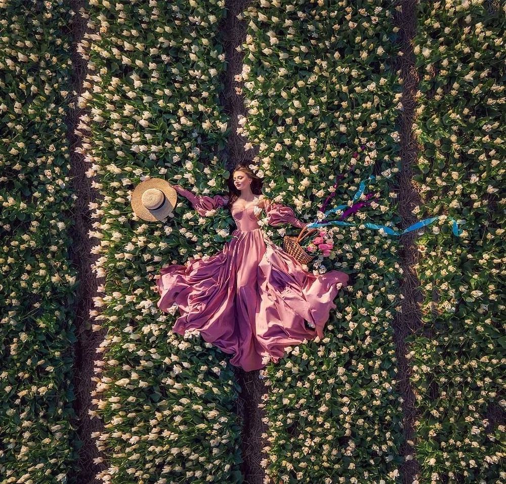 Fairytale Drone Photoshoots Feature Some of Our Favorite Flowers Floral Art