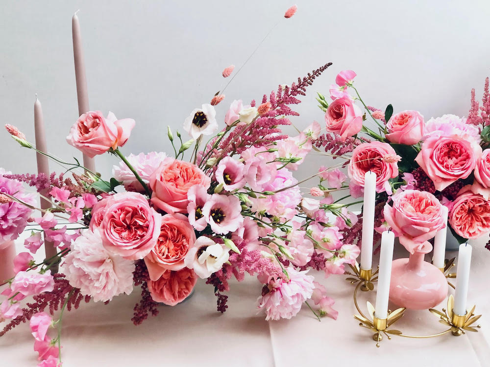 Katya Hutter Designs a Bachelorette Party in Genuine Pink Katya Hutter Floral Design