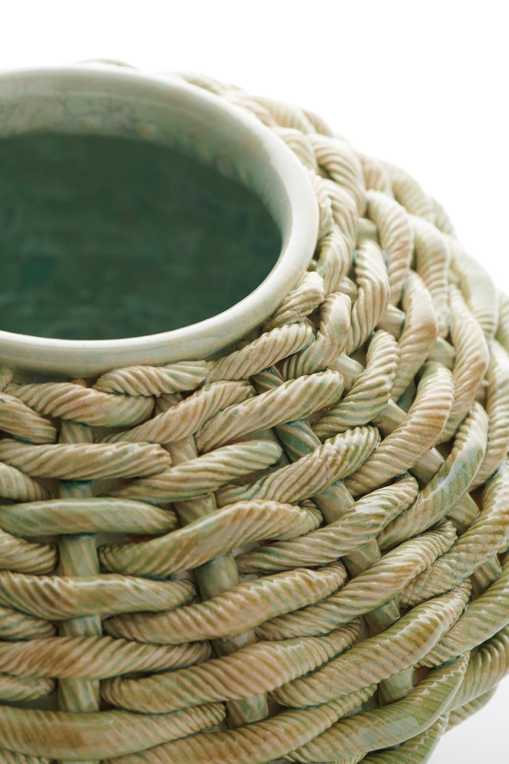 Ceramic Artist Kate Malone Mimics Basketry in a Series of Woven Vessels Decorative Vase