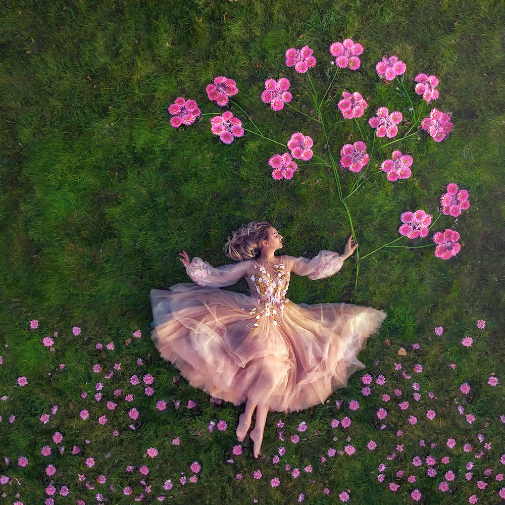 Fairytale Drone Photoshoots Feature Some of Our Favorite Flowers Floral Photography